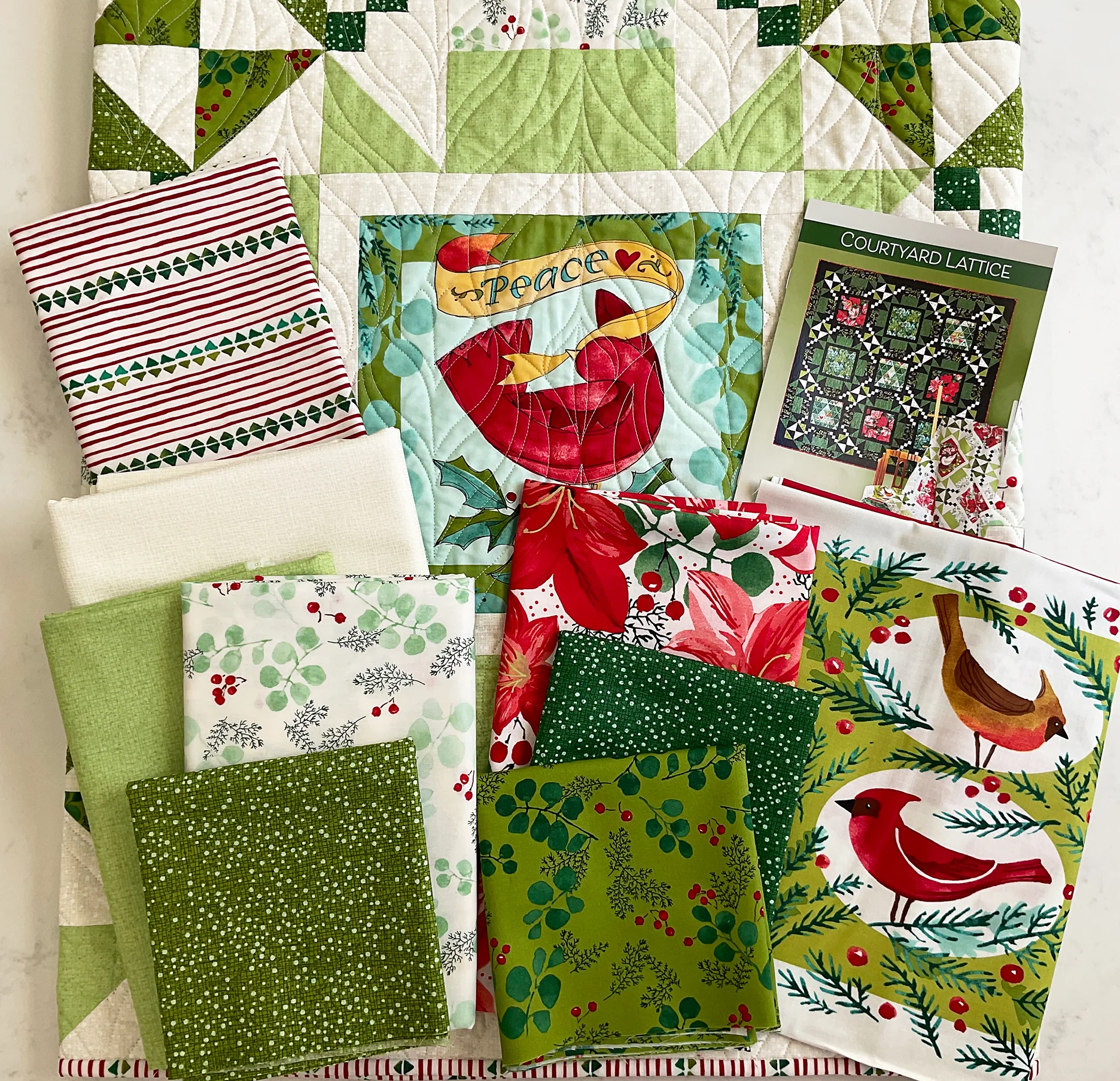 A Quilt Kit of Courtyard Lattice in Light Colorway using Panel - Image 4