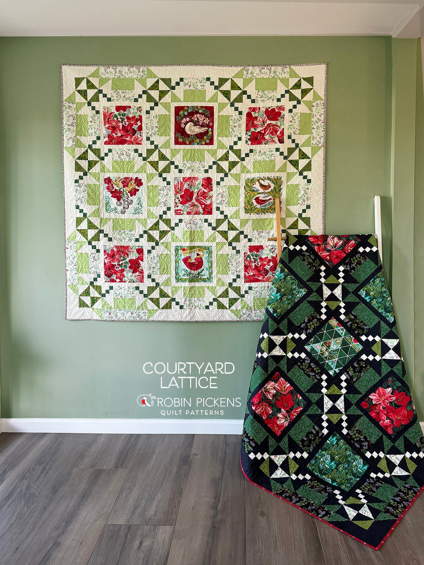 A Quilt Kit of Courtyard Lattice in Light Colorway using Panel - Image 6