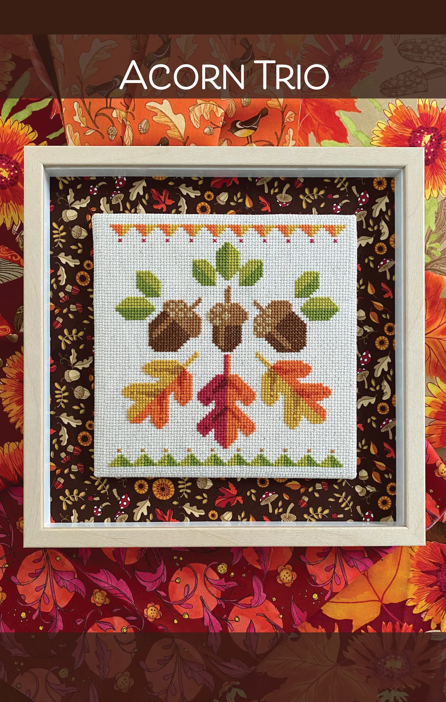 Acorn Trio Cross Stitch Pattern PDF - Image 4