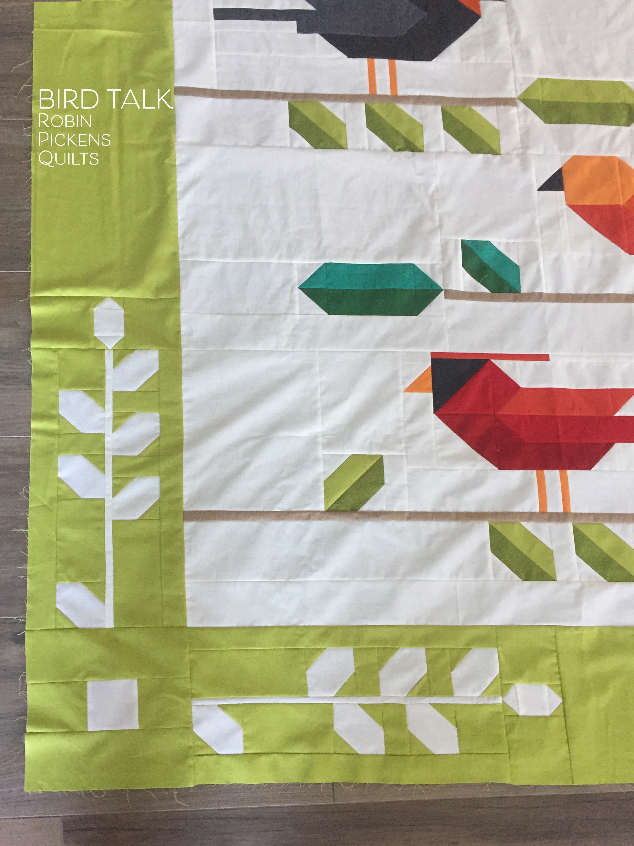 BIRD TALK Quilt Pattern Printed Booklet by Robin Pickens, Lap or Twin size - Image 4