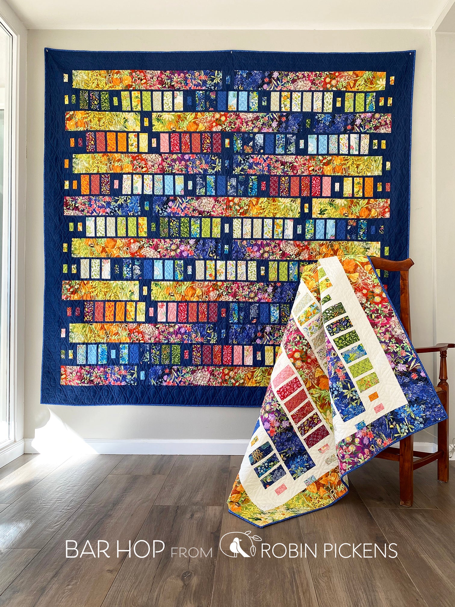 BAR HOP Quilt Pattern (printed booklet) by Robin Pickens in Lap, Queen sizes - Image 8