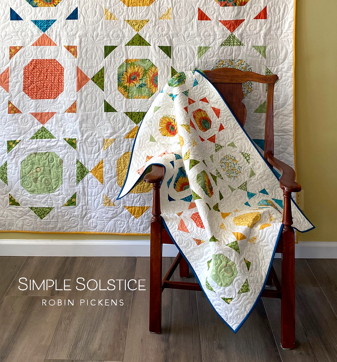 SIMPLE SOLSTICE (digital PDF) Quilt Pattern by Robin Pickens. Charm Pack or Layer Cake friendly for wall/lap or twin size. - Image 3