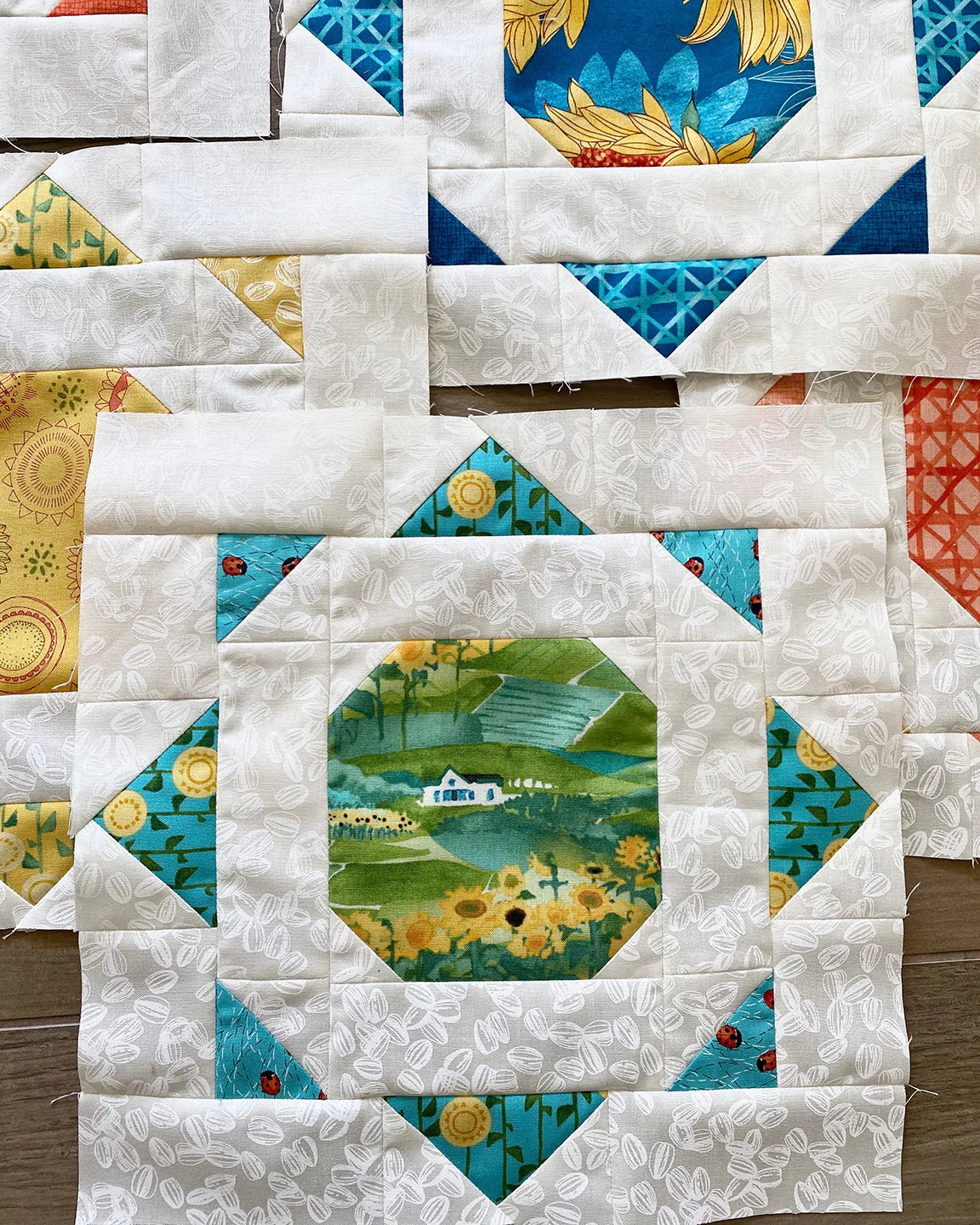 SIMPLE SOLSTICE (digital PDF) Quilt Pattern by Robin Pickens. Charm Pack or Layer Cake friendly for wall/lap or twin size. - Image 5
