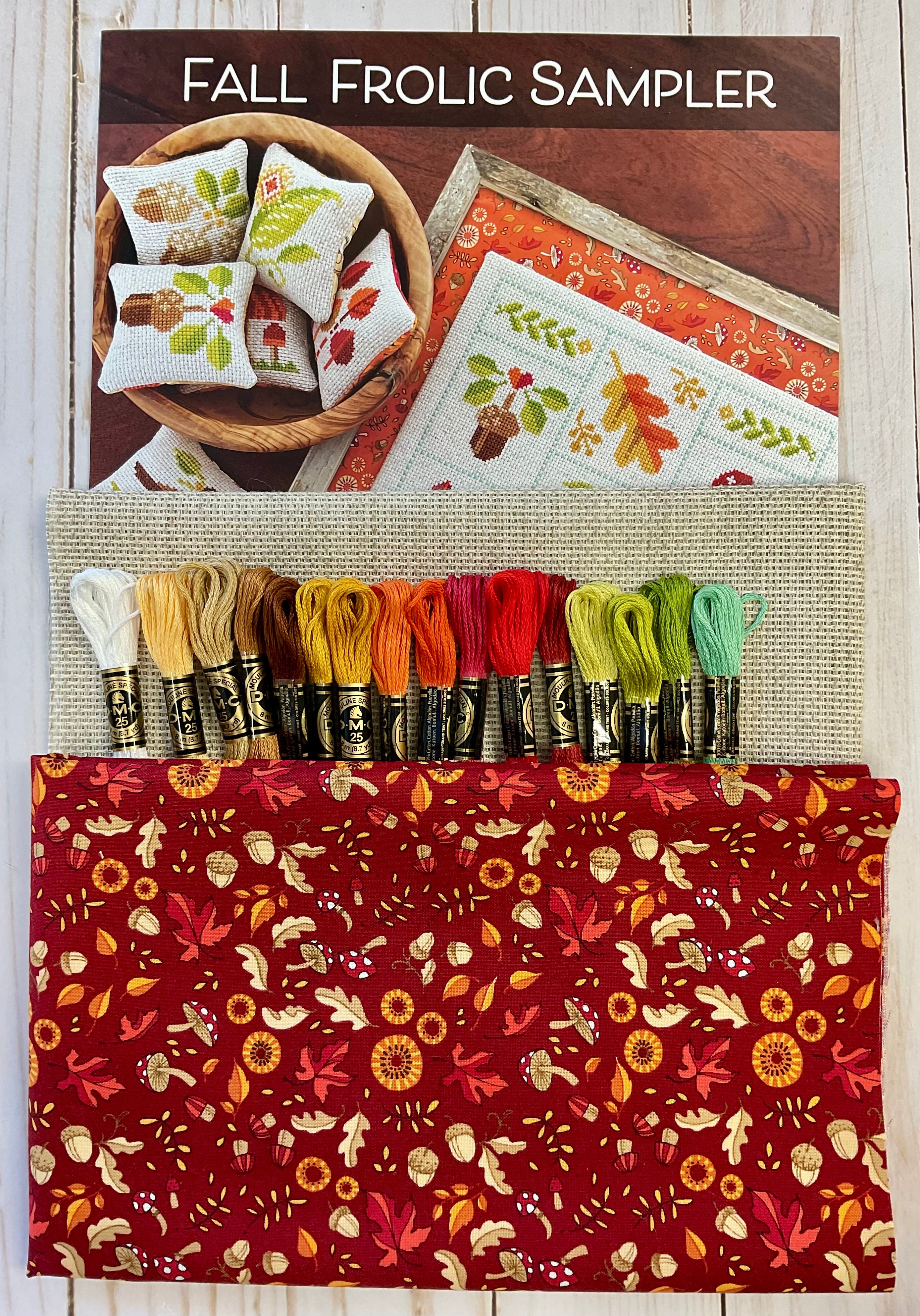 FALL FROLIC SAMPLER Cross Stitch KIT - Image 3