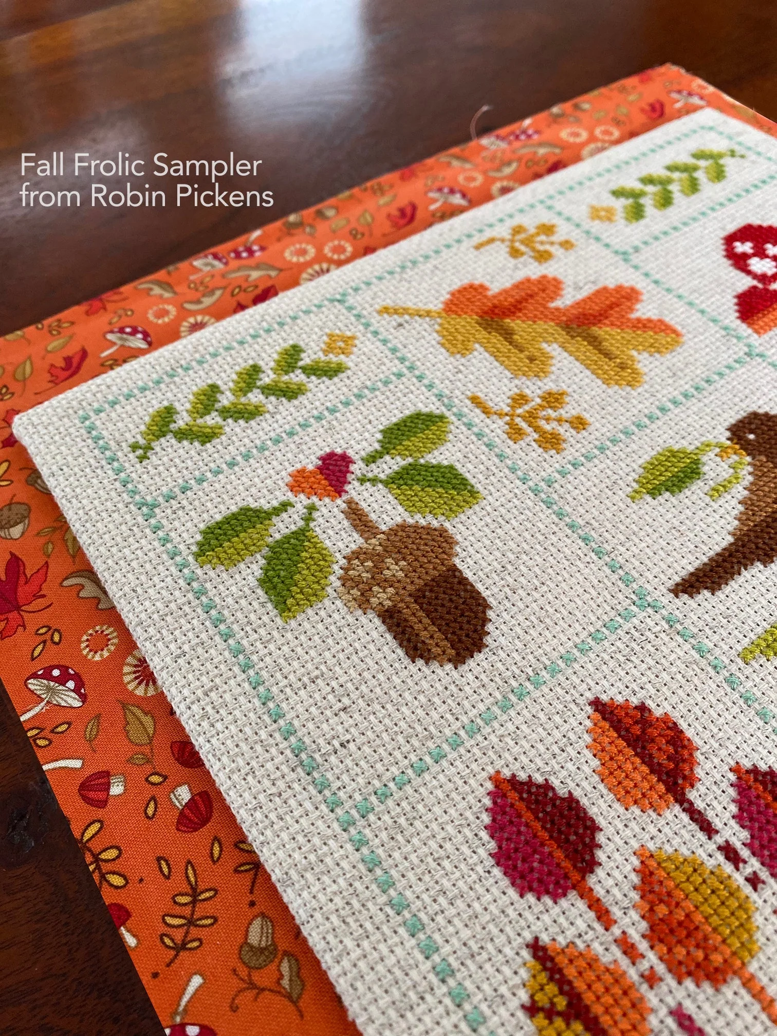 FALL FROLIC SAMPLER Cross Stitch KIT - Image 7