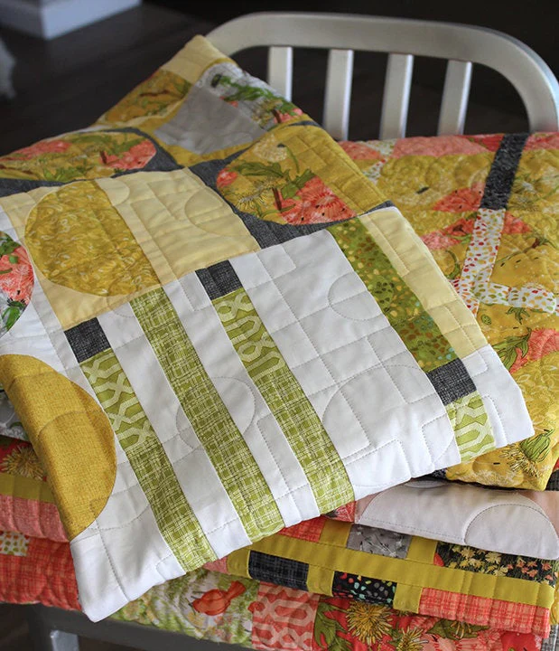 TOWARDS THE SUN Digital PDF Quilt Pattern by Robin Pickens/ wall quilt/ modern circles quilt /pieced or applique - Image 6