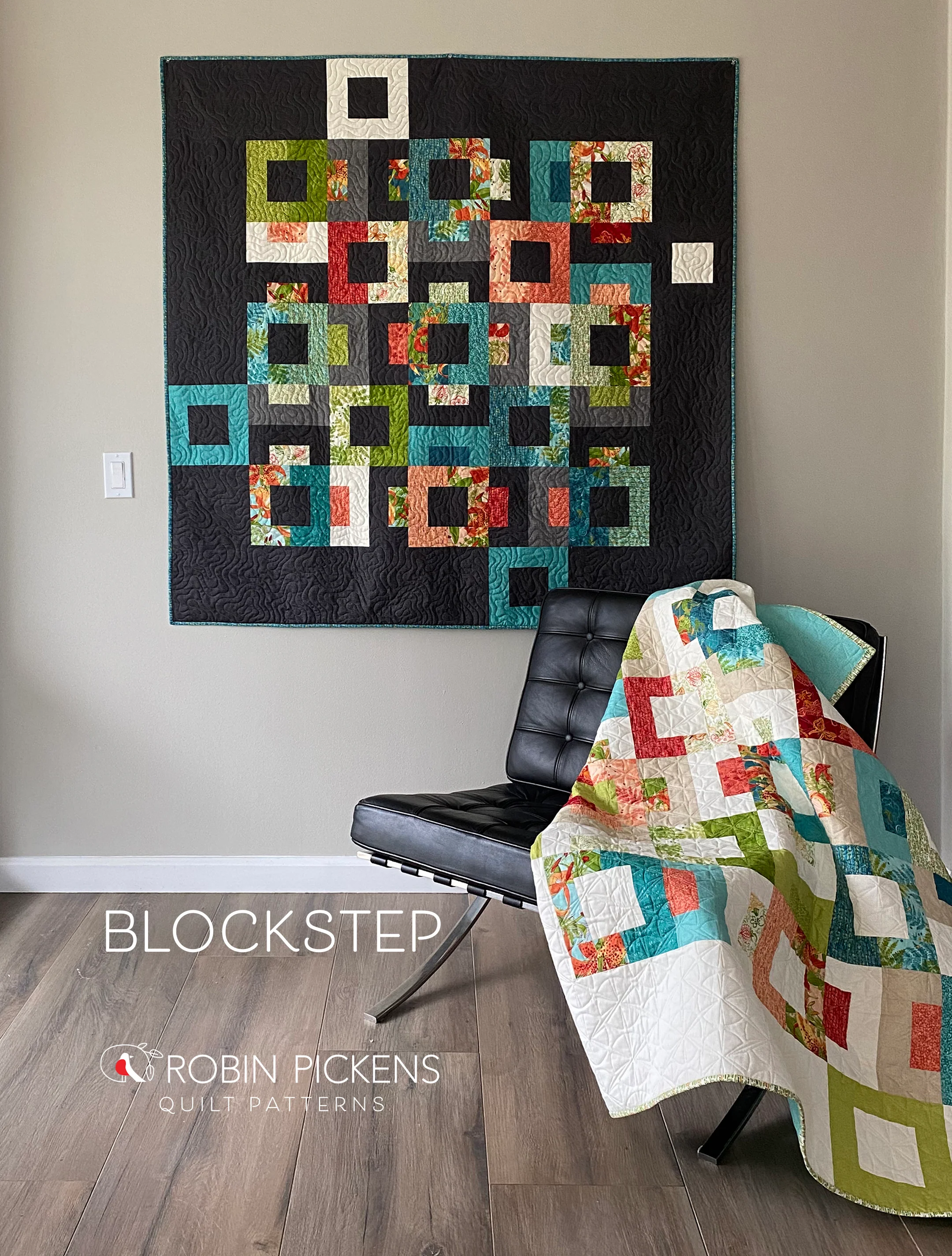 BLOCKSTEP Digital PDF Quilt Pattern by Robin Pickens / Layer Cake & Jelly Roll friendly/ Wall, Twin, Queen Sizes - Image 4
