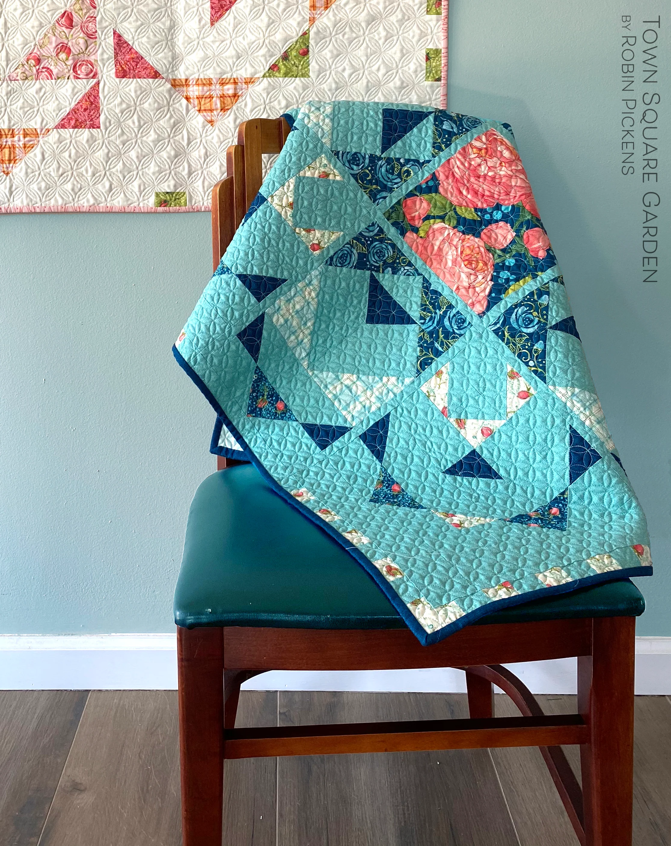 TOWN SQUARE GARDEN Digital PDF Quilt Pattern by Robin Pickens / wall quilt (54 1/2" or 35 1/2" square) - Image 3