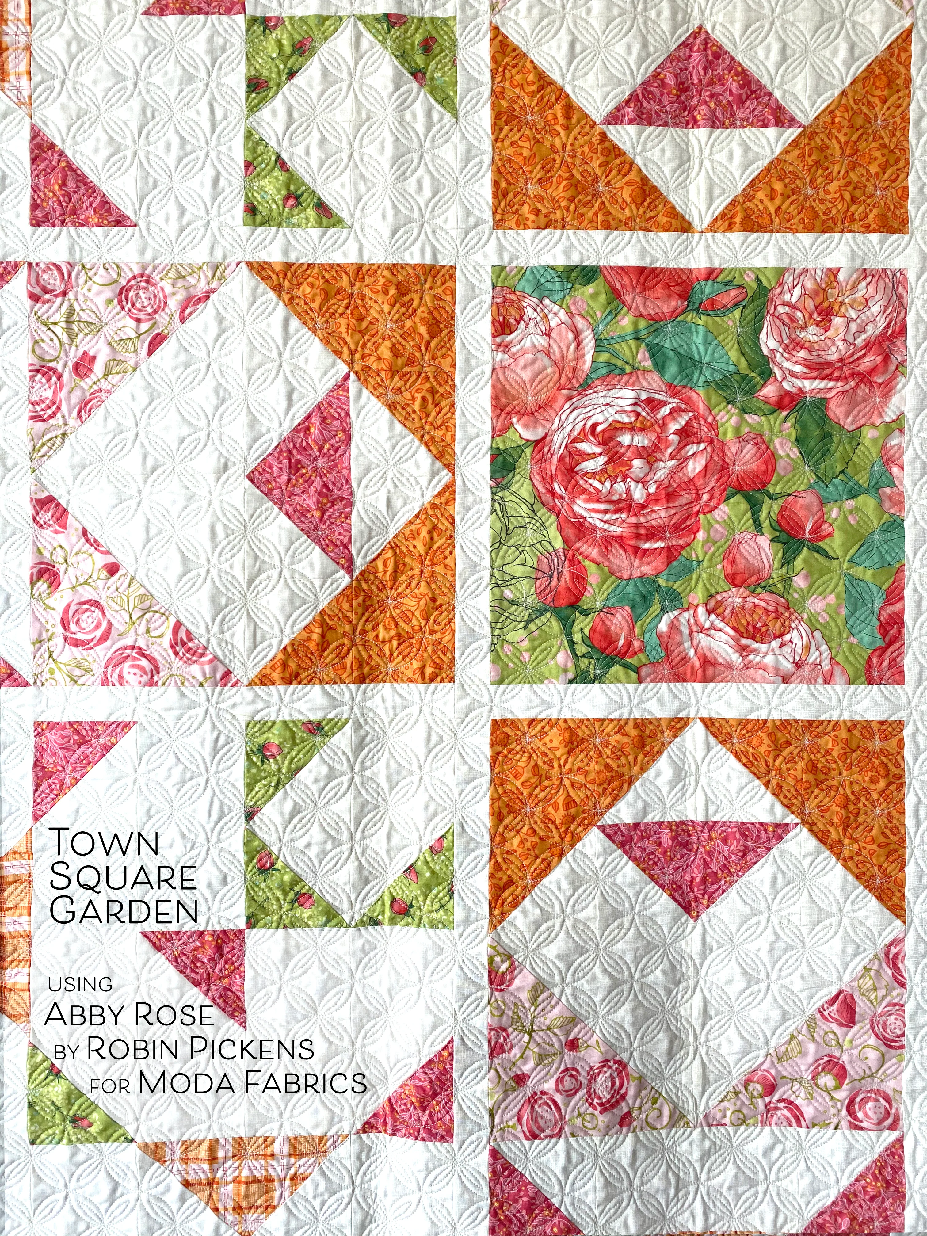 TOWN SQUARE GARDEN Digital PDF Quilt Pattern by Robin Pickens / wall quilt (54 1/2" or 35 1/2" square) - Image 5