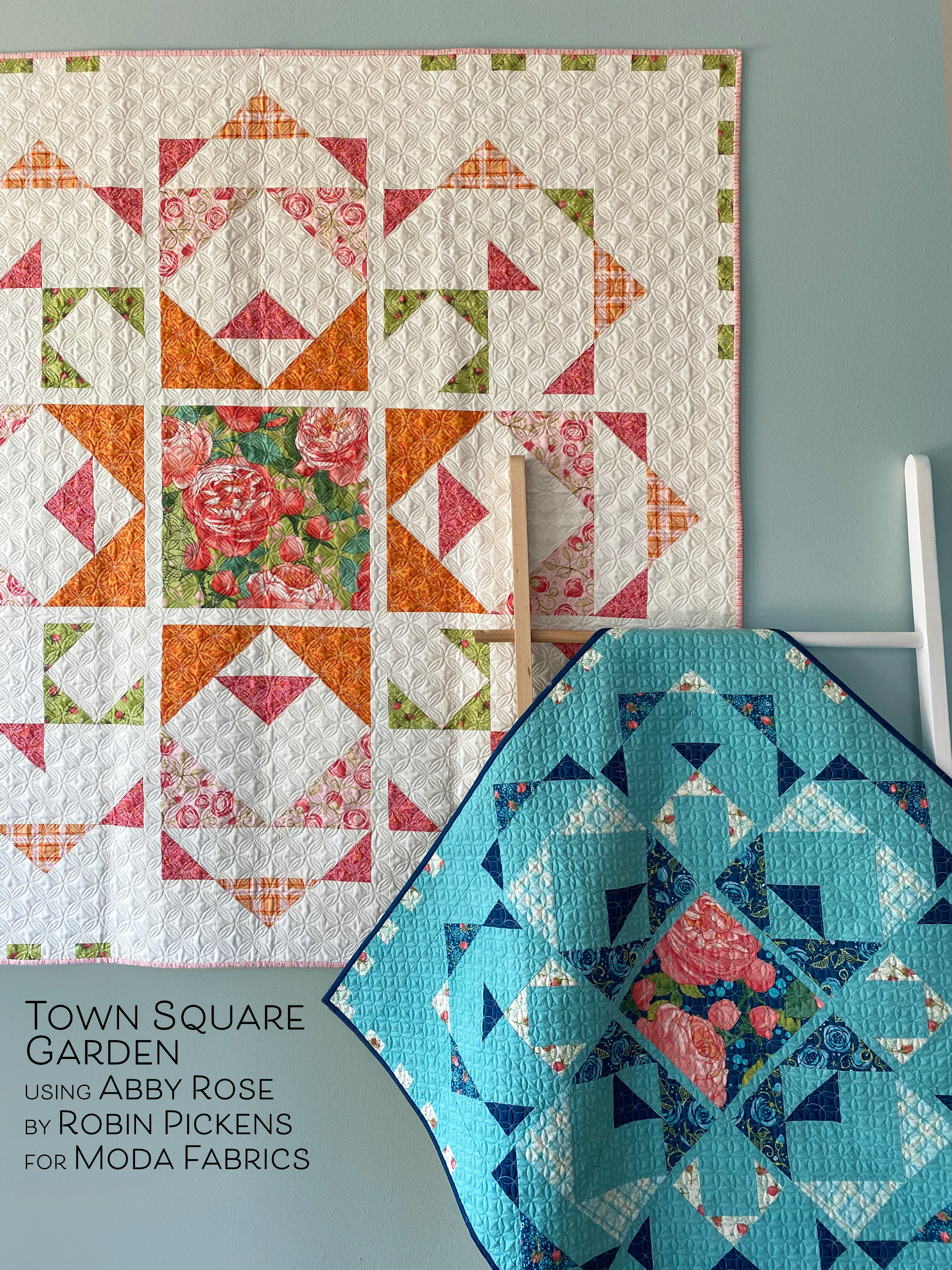 TOWN SQUARE GARDEN Digital PDF Quilt Pattern by Robin Pickens / wall quilt (54 1/2" or 35 1/2" square) - Image 6