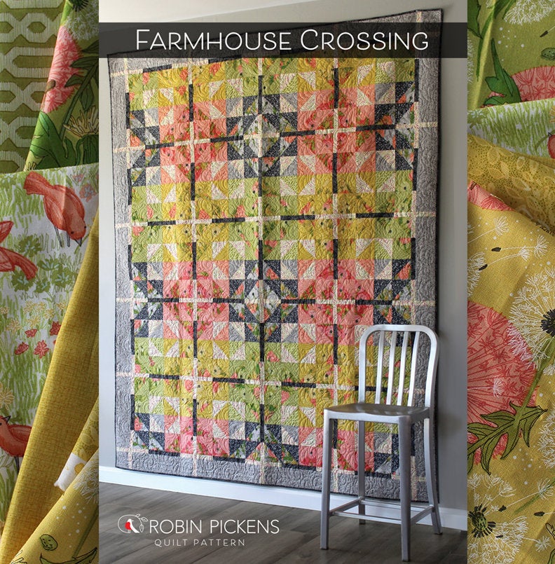 FARMHOUSE CROSSING Digital PDF Quilt Pattern by Robin Pickens / Twin and Lap/Wall size - Image 6