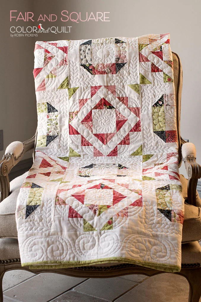FAIR and SQUARE Digital PDF Quilt Pattern by Robin Pickens / Layer Cake friendly /Square 71" size - Image 4