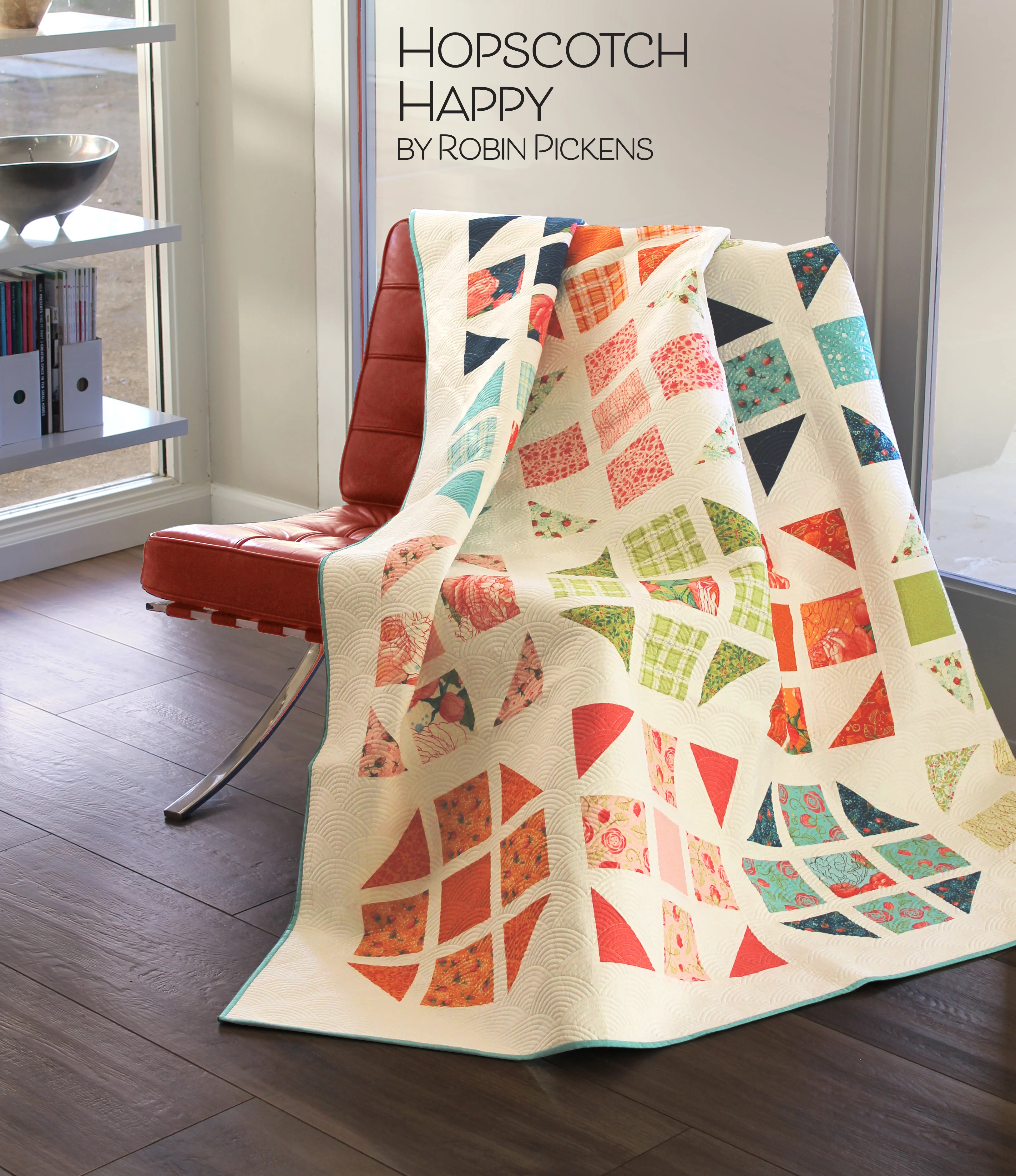 HOPSCOTCH HAPPY Digital PDF Quilt Pattern by Robin Pickens / Layer Cake friendly / King, Queen, Twin and Lap sizes - Image 4