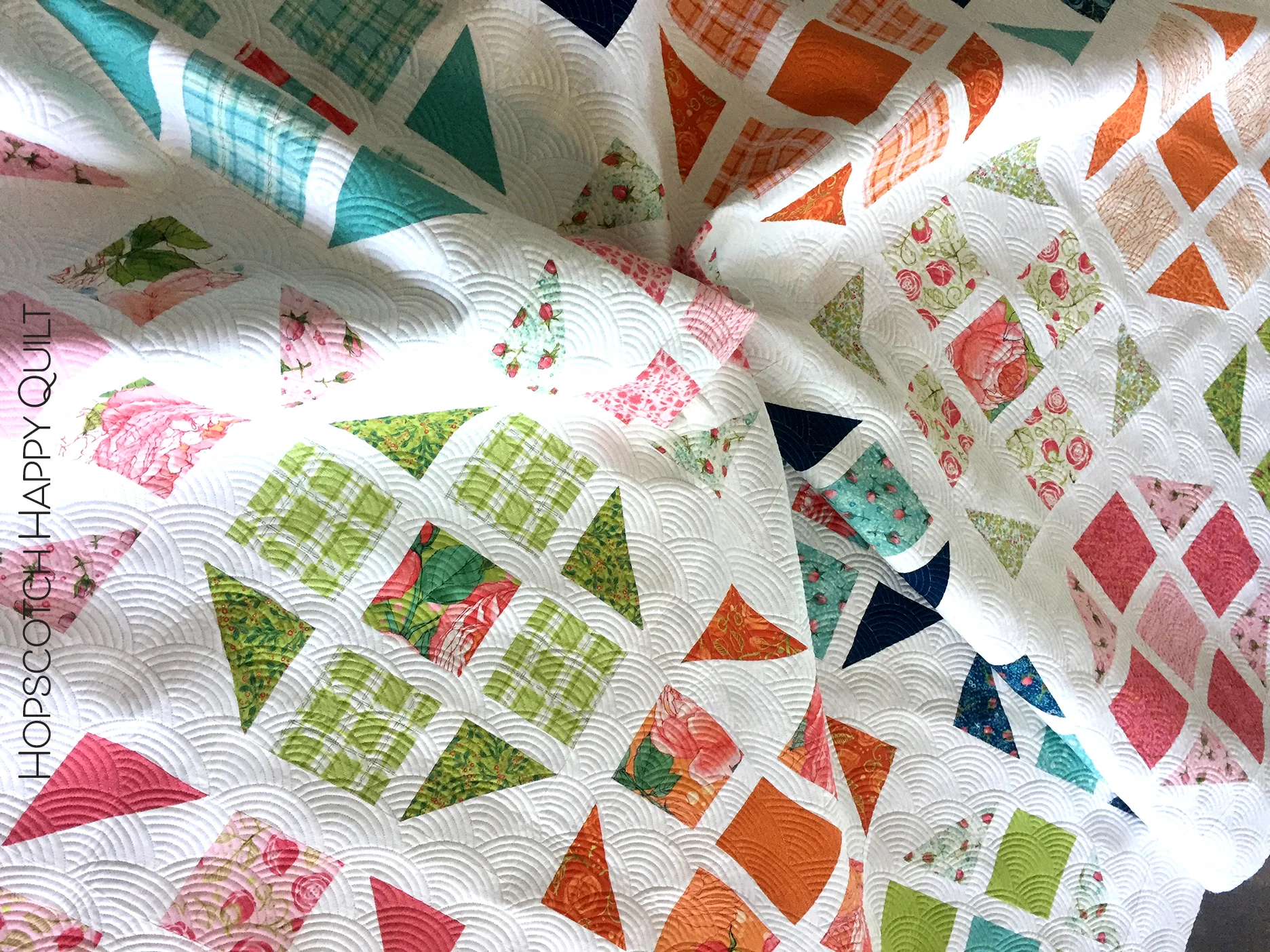 HOPSCOTCH HAPPY Digital PDF Quilt Pattern by Robin Pickens / Layer Cake friendly / King, Queen, Twin and Lap sizes - Image 5