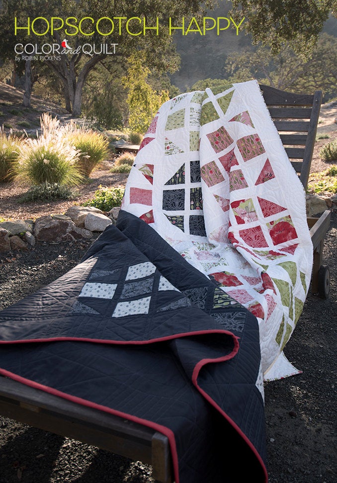 HOPSCOTCH HAPPY Digital PDF Quilt Pattern by Robin Pickens / Layer Cake friendly / King, Queen, Twin and Lap sizes - Image 6