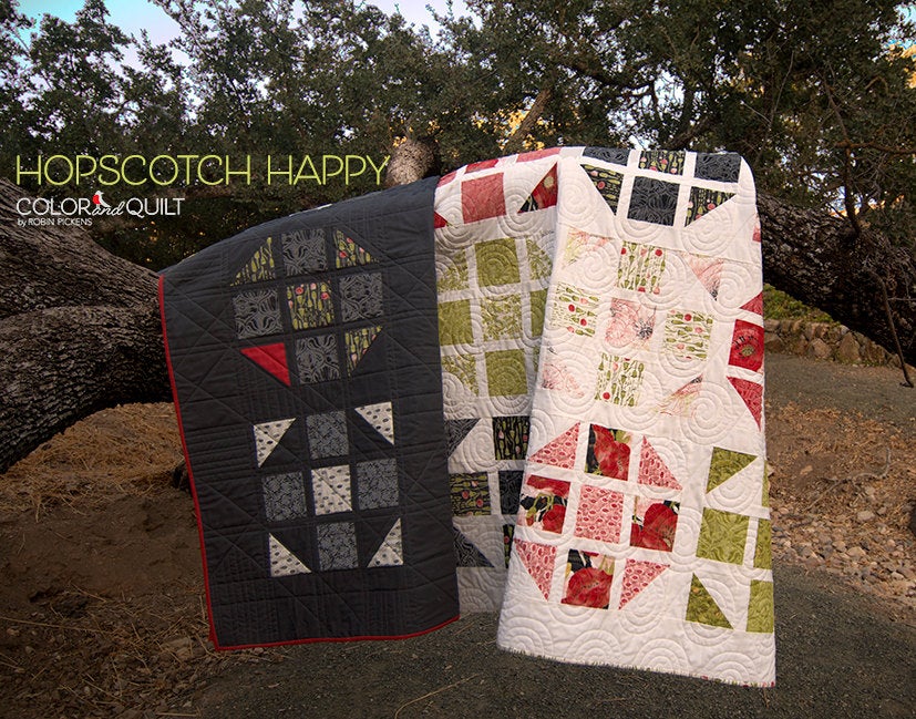 HOPSCOTCH HAPPY Digital PDF Quilt Pattern by Robin Pickens / Layer Cake friendly / King, Queen, Twin and Lap sizes - Image 7
